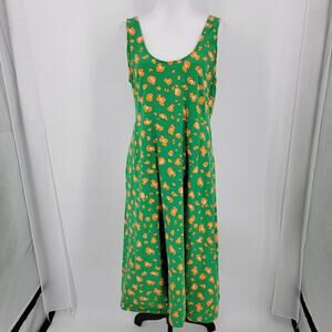 Tabitha Brown for Target Dress Womens XL Animal Print Green Orange Midi Pockets